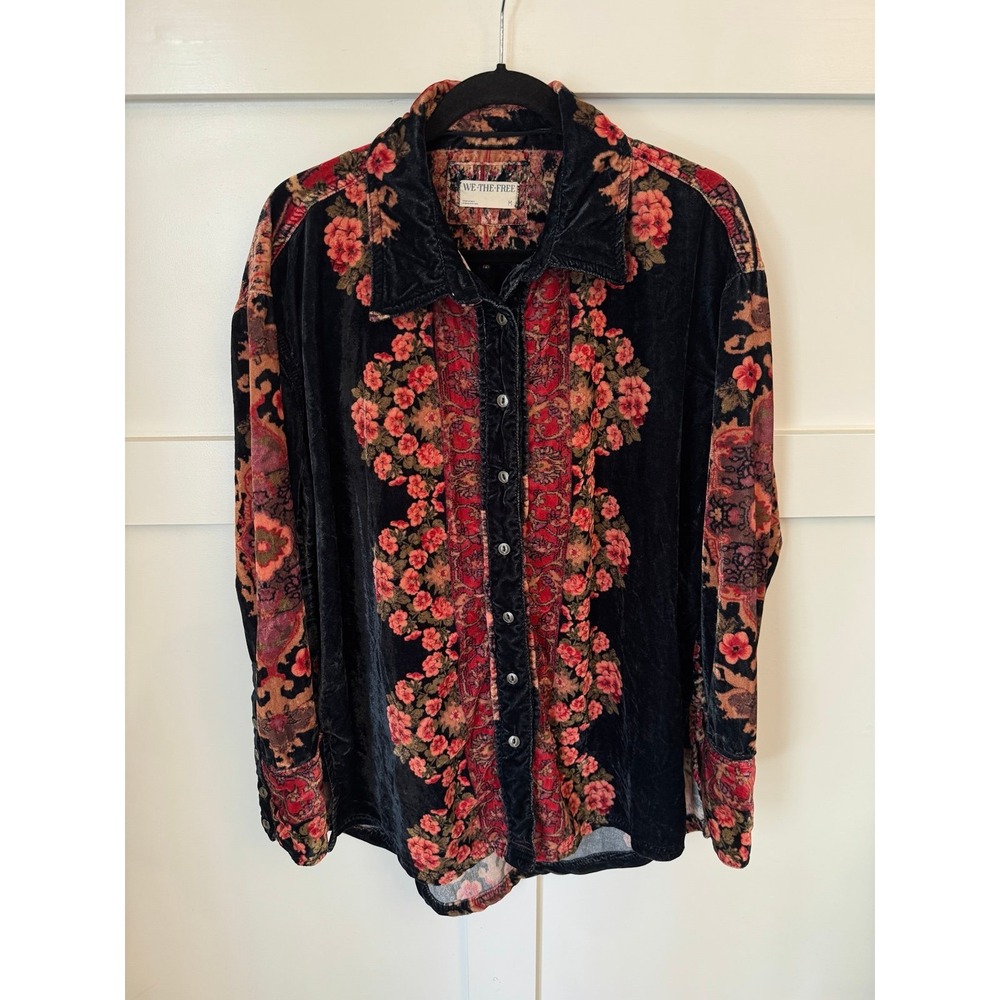 We the Free one night velvet top size medium
